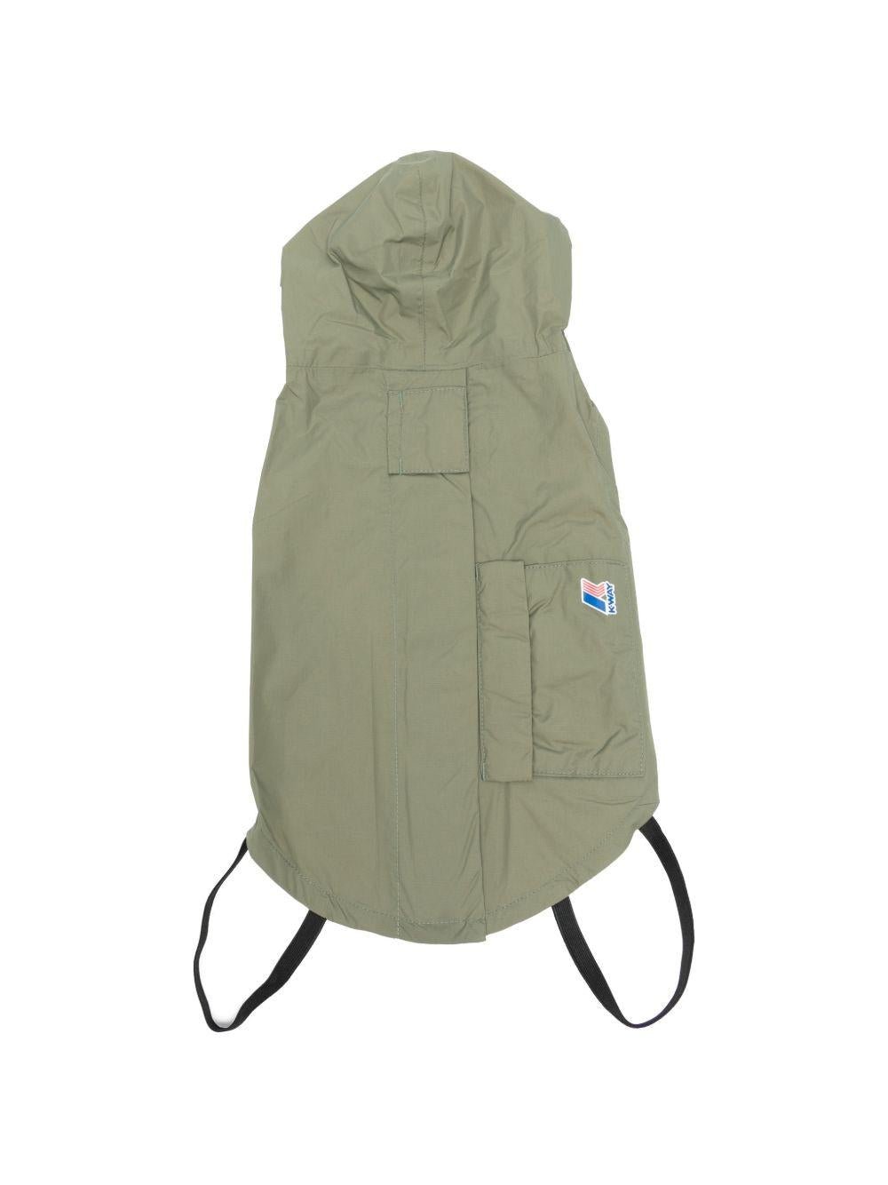 Impermeabile per cani K - Way Kids verde con motive a righe - Rubino Kids