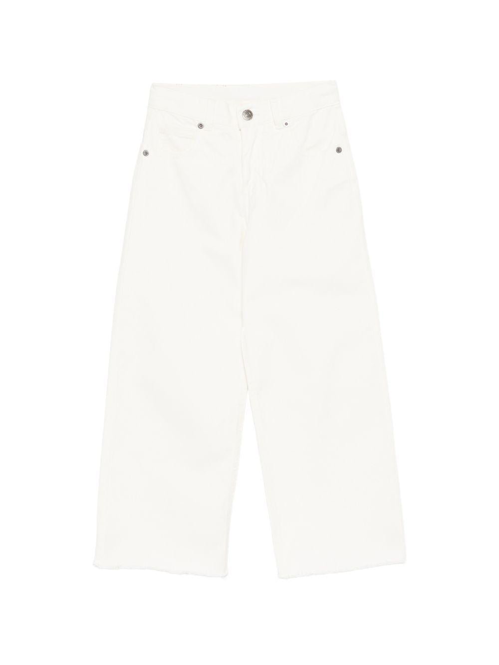 Jeans per bambina Douuod Kids bianchi con orlo sfrangiato - Rubino Kids