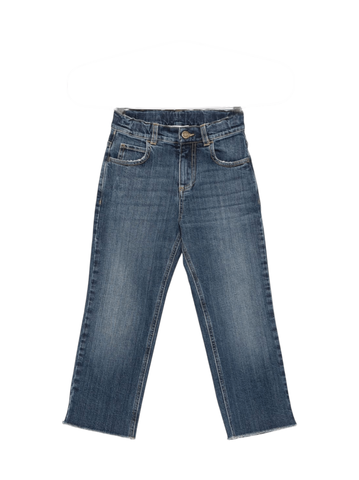 Jeans per bambina Golden Goose Kids denim con orlo sfrangiato - Rubino Kids