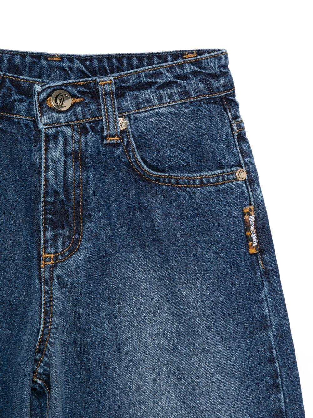 Jeans per bambina Just Cavalli Kids denim con gamba ampia - Rubino Kids