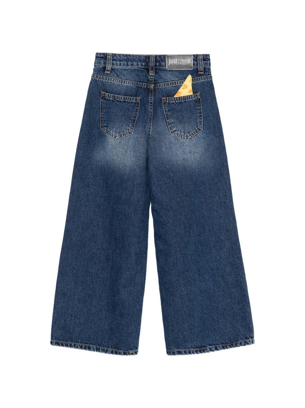 Jeans per bambina Just Cavalli Kids denim con gamba ampia - Rubino Kids