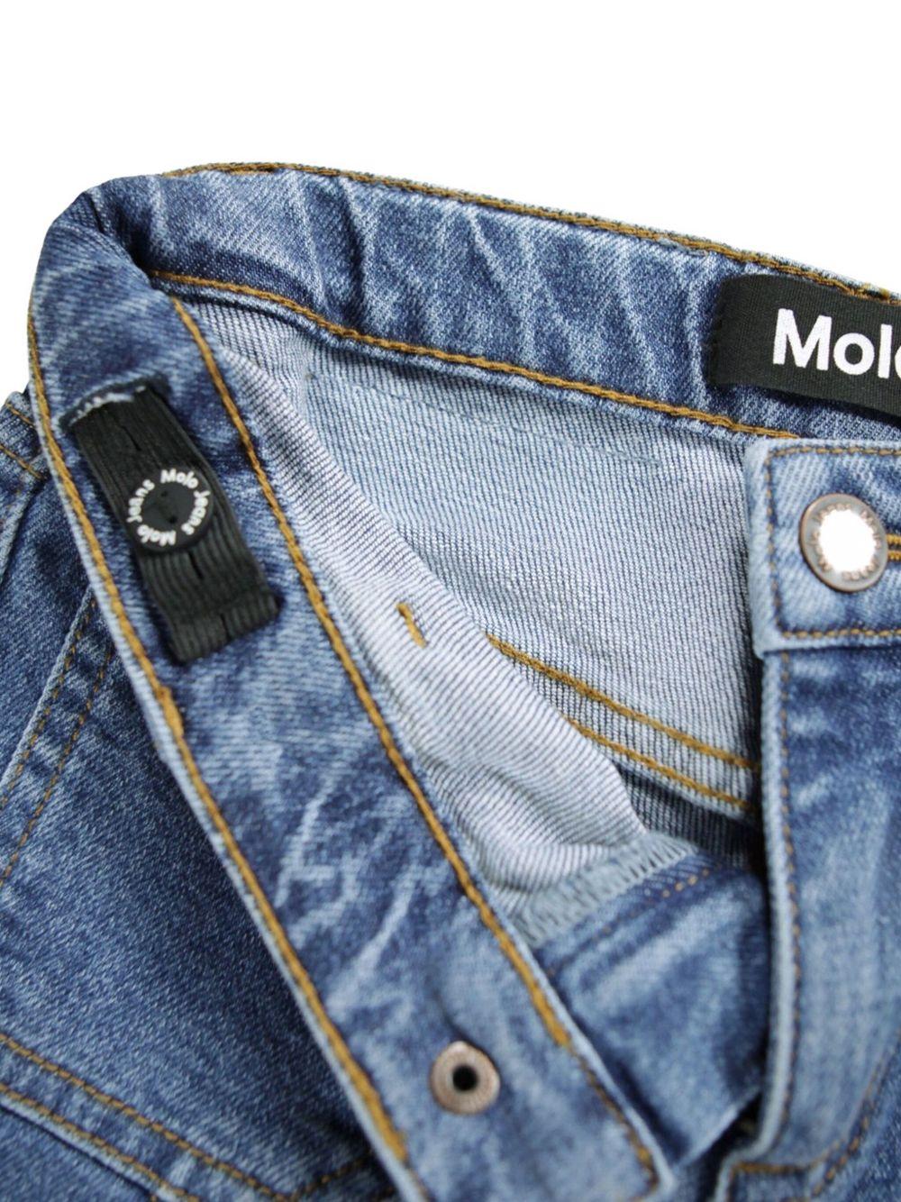Jeans per bambina Molo Adina in denim con tasche frontali applicate - Rubino Kids