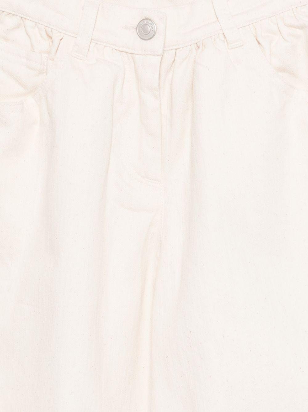 Jeans per bambina Simonetta bianco a gamba ampia - Rubino Kids