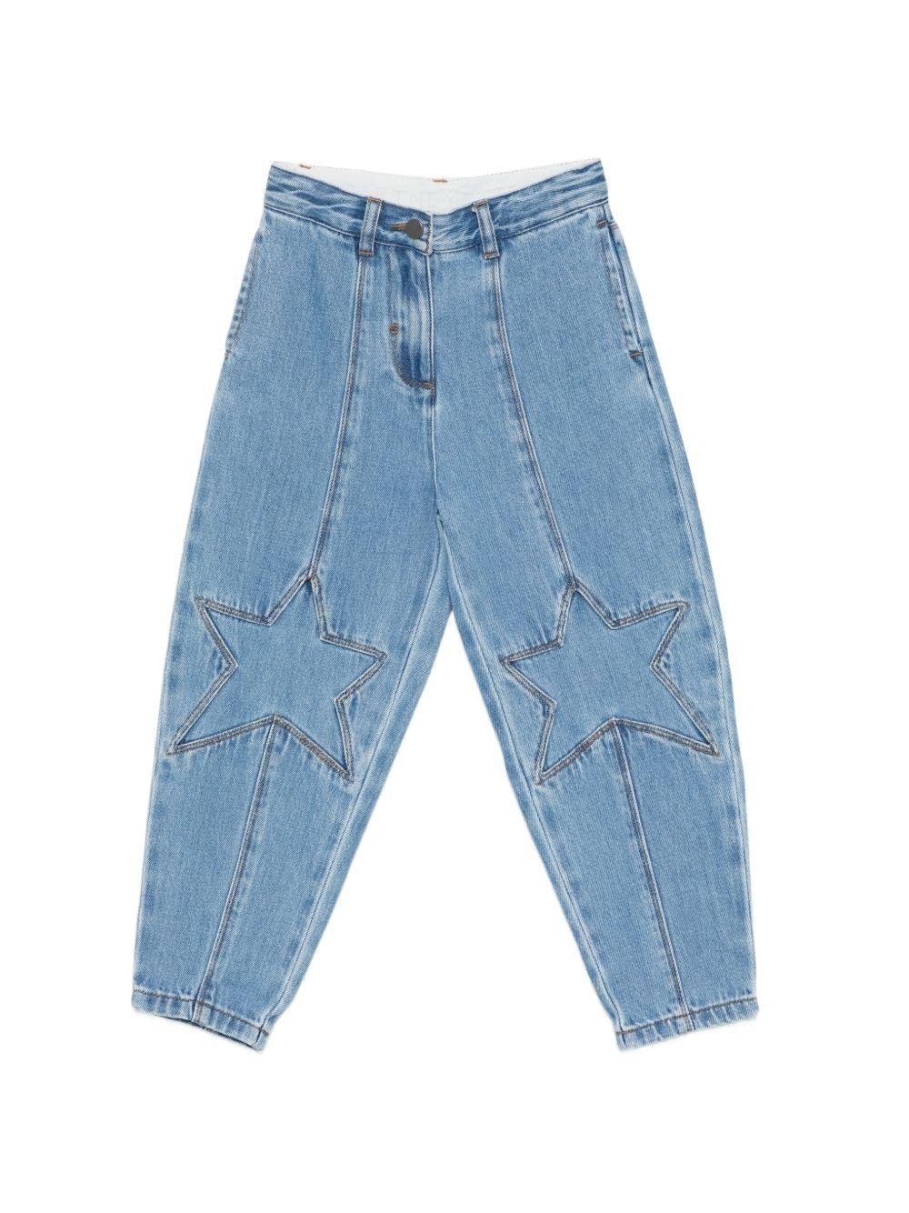 Jeans per bambina Stella McCartney Kids denim con applicazione - Rubino Kids
