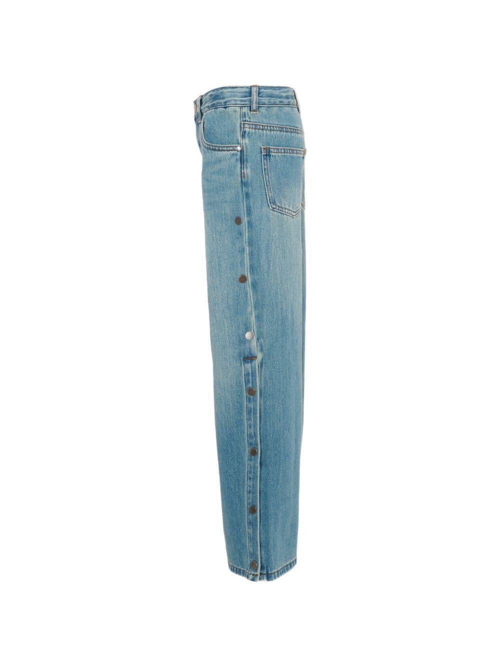 Jeans per bambina Stella McCartney Kids in denim con aperture laterali - Rubino Kids