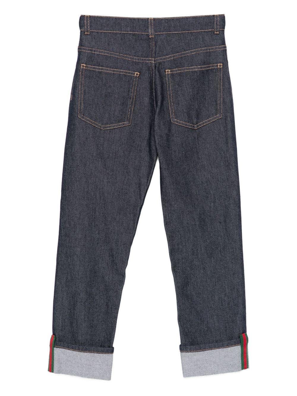 Jeans per bambino Gucci Kids blu con risvolto - Rubino Kids