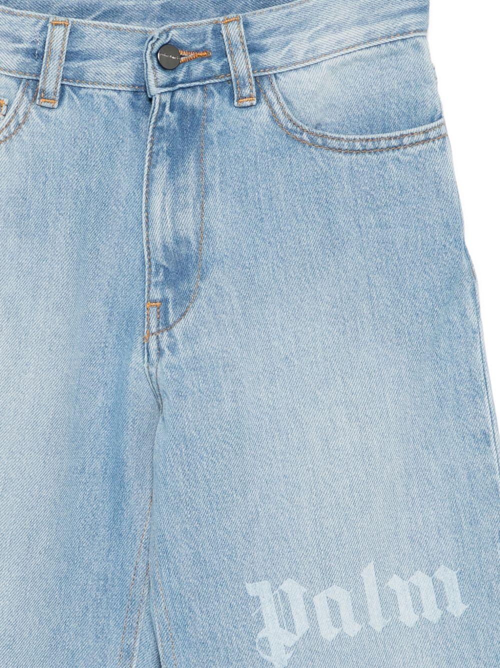 Jeans per bambino Palm Angels Kids con dettaglio logo - Rubino Kids