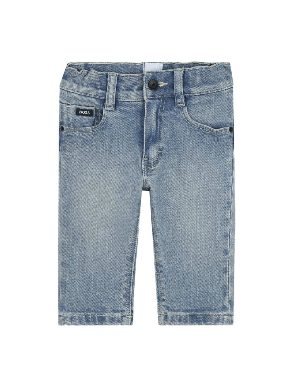 Jeans per neonato BOSS Kids denim con applicazione logo - Rubino Kids