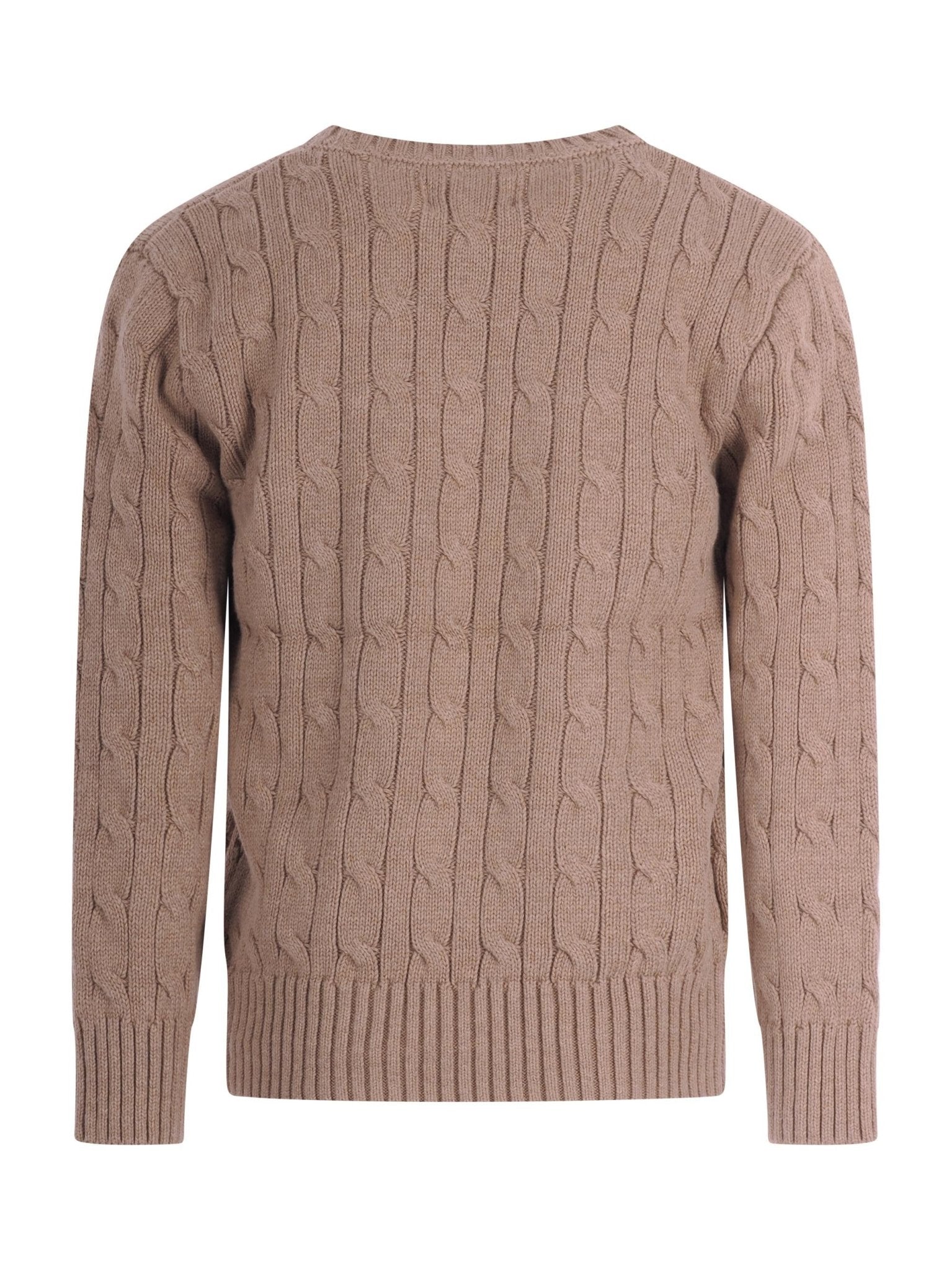 Maglione per bambino Polo Ralph Lauren Kids beige con caratteristico motivo Polo Pony - Rubino Kids