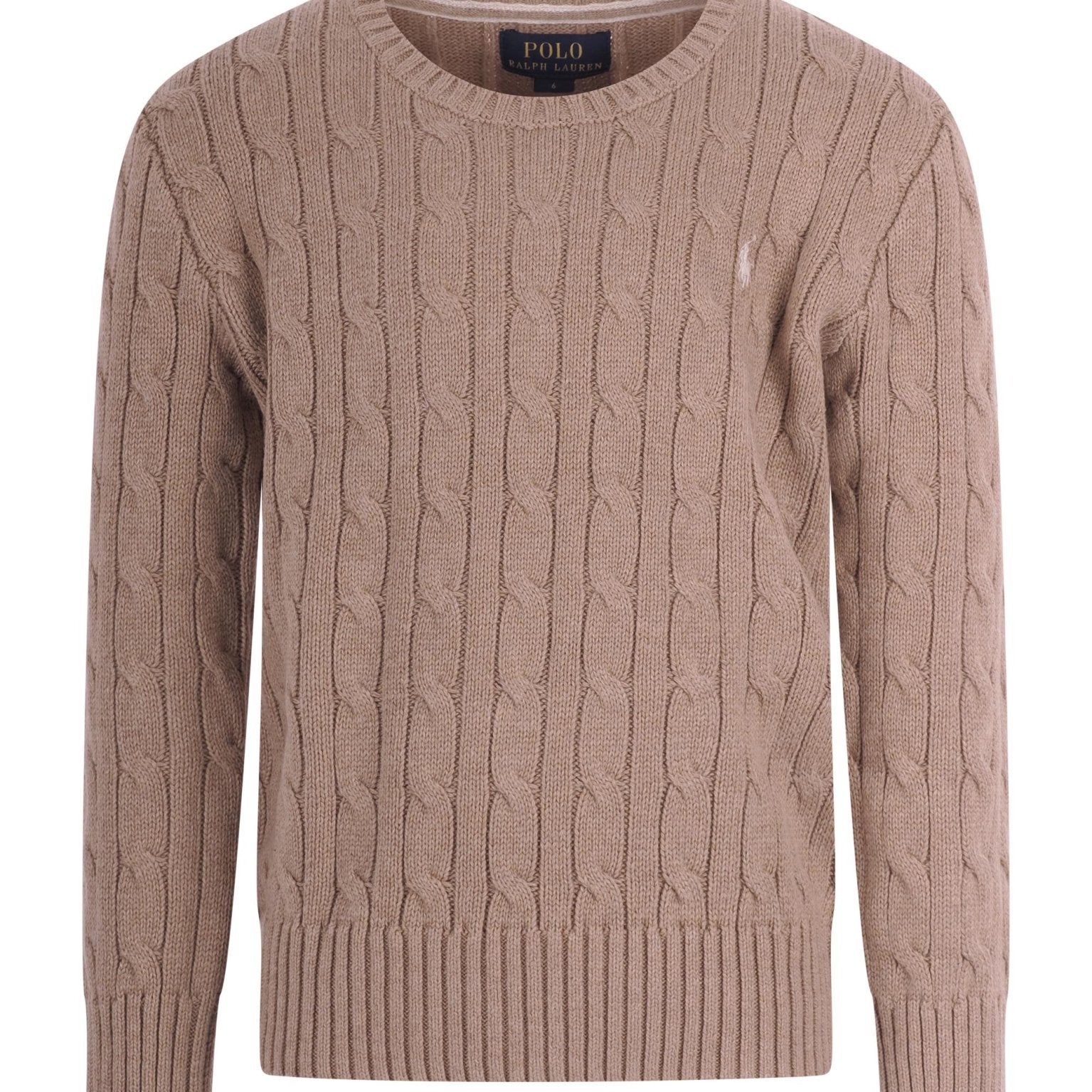 Maglione per bambino Polo Ralph Lauren Kids beige con caratteristico motivo Polo Pony - Rubino Kids