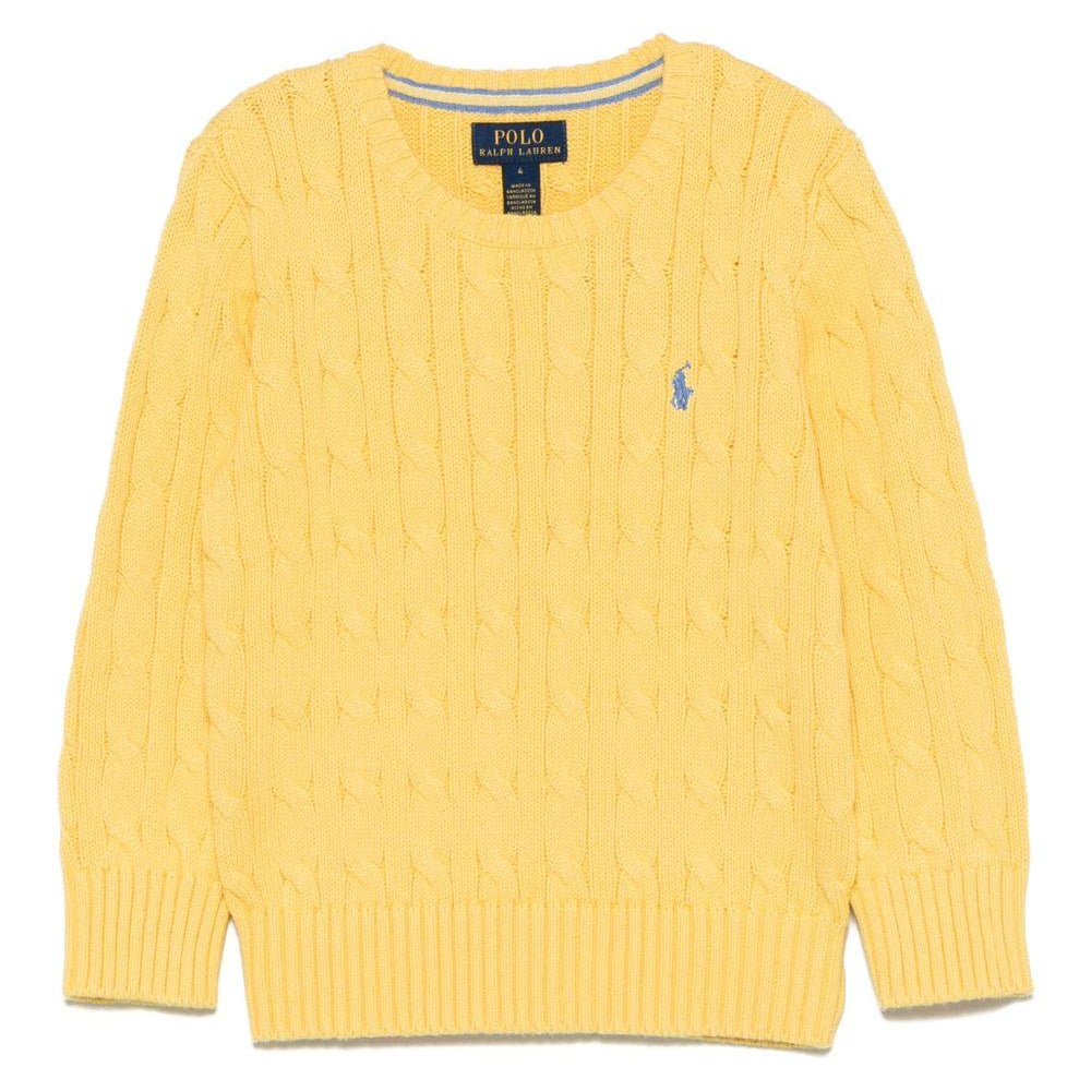 Maglione per bambino Polo Ralph Lauren Kids giallo con caratteristico motivo Polo Pony - Rubino Kids