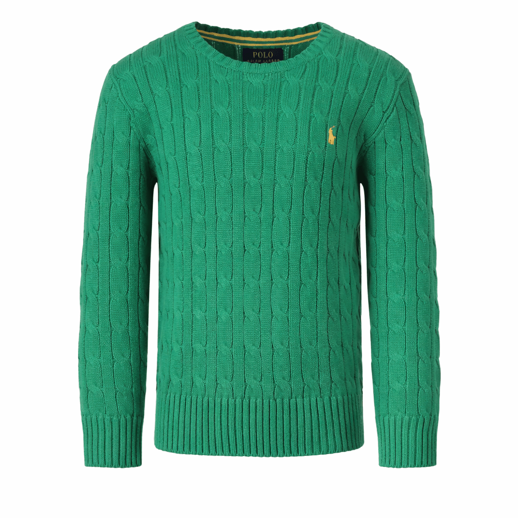 Maglione per bambino Polo Ralph Lauren Kids verde con ricamo Polo Pony sul davanti - Rubino Kids