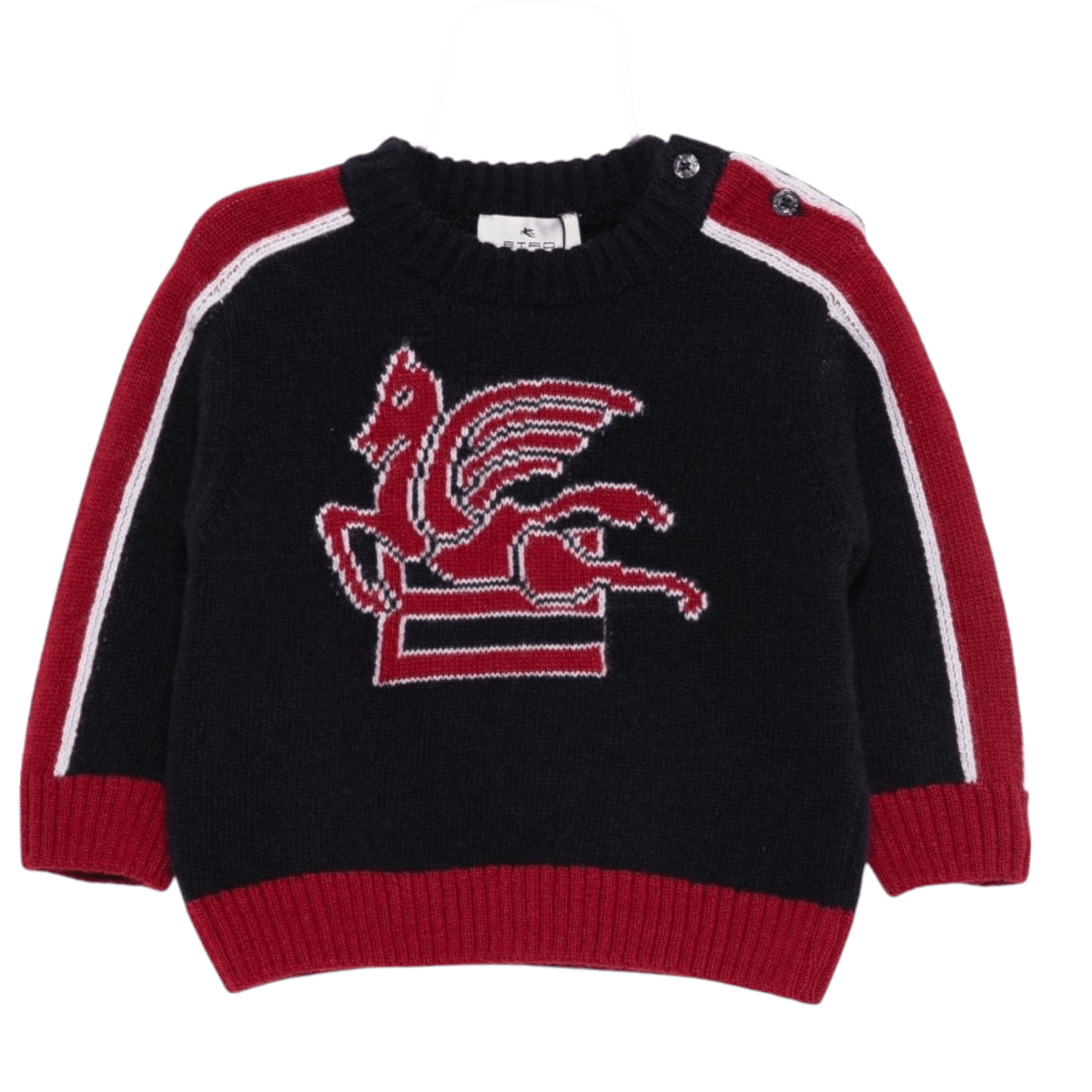 Maglione per neonato ETRO KIDS blu con motivo Pegaso - Rubino Kids