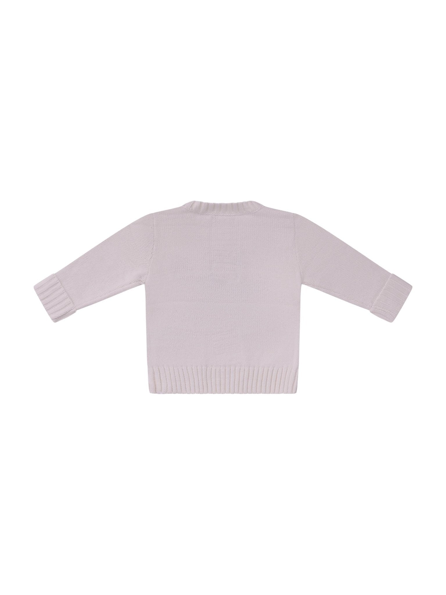 Maglione per neonato Polo Ralph Lauren Kids bianca con stampa grafica sul davanti<BR/> - Rubino Kids