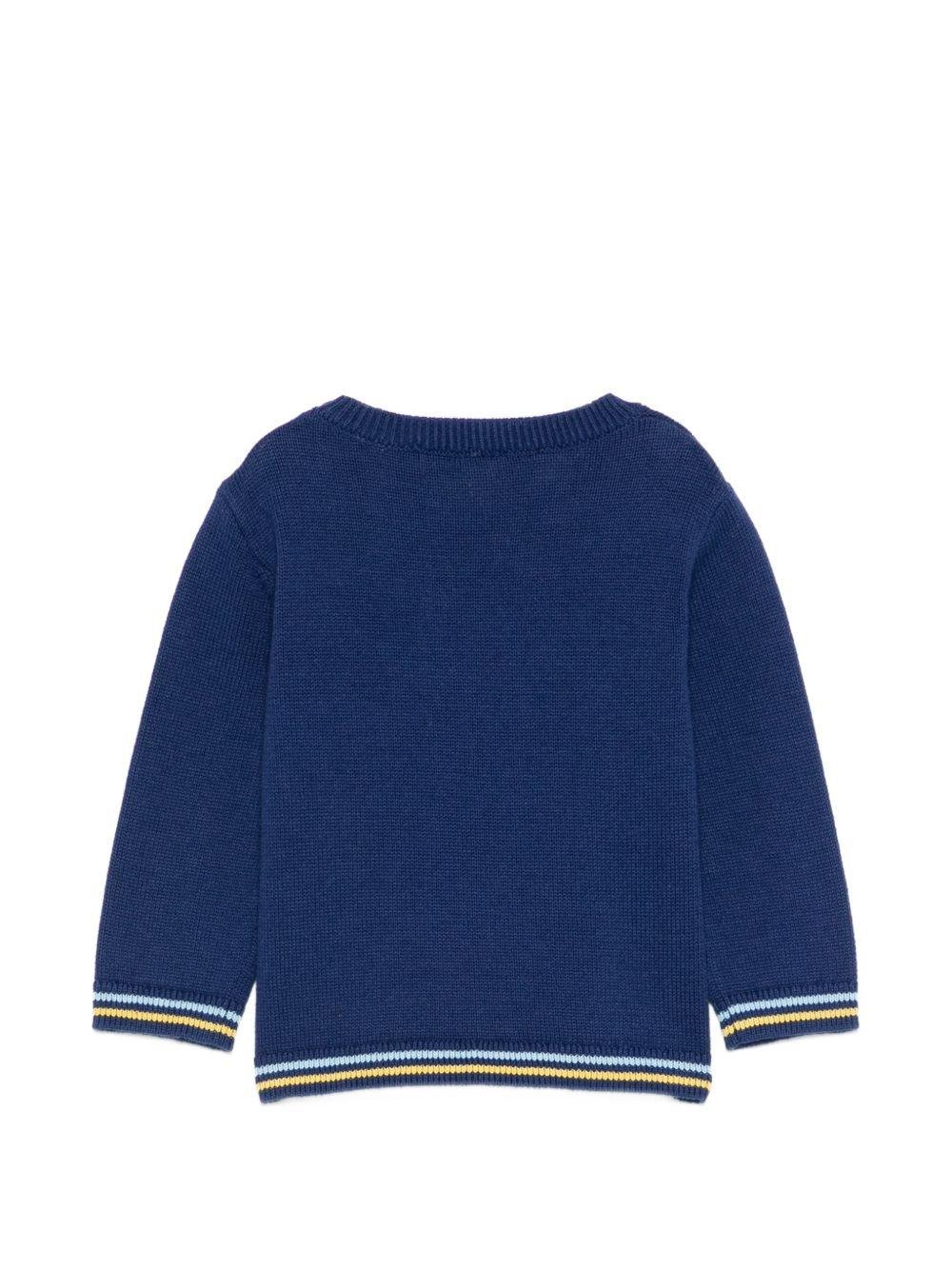 Maglione per neonato Tartine Et Chocolat blu con ricamo surfeur - Rubino Kids