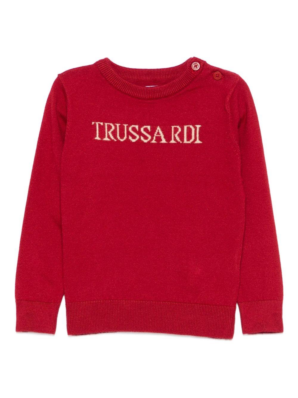 Maglione per neonato TRUSSARDI JUNIOR beige con intarsio - Rubino Kids