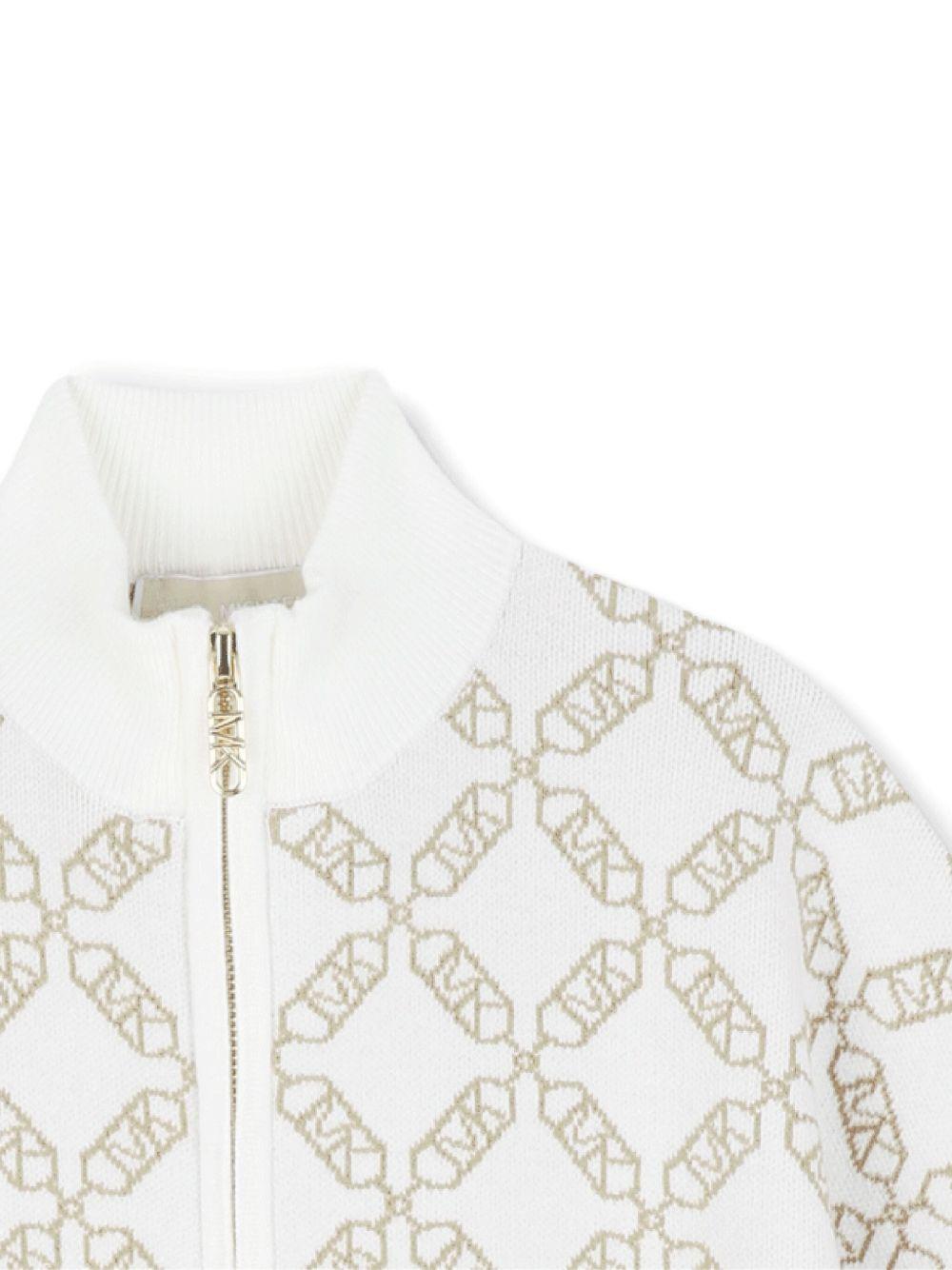 Mantella per bambina Michael Kors Kids bianco con motivo jacquard all - over - Rubino Kids
