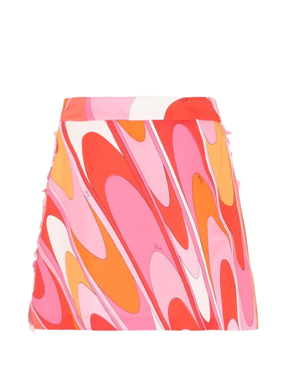 Minigonna per bambina Emilio Pucci Junior multicolore con paillettes - Rubino Kids