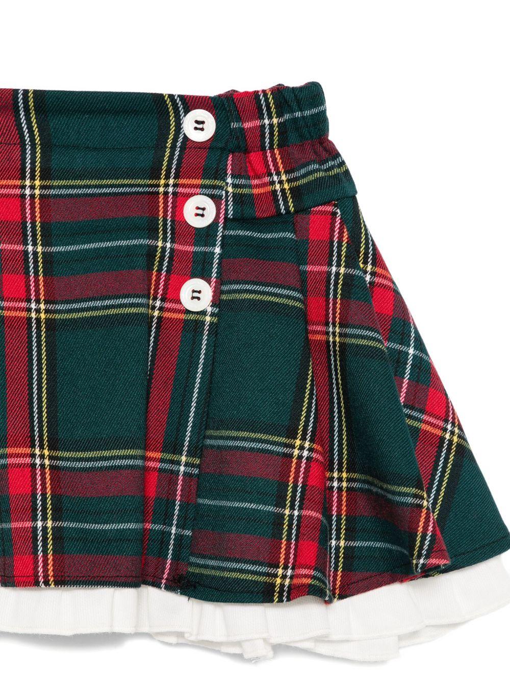 Minigonna per neonata La Stupenderia multicolore con motivo a quadri - Rubino Kids