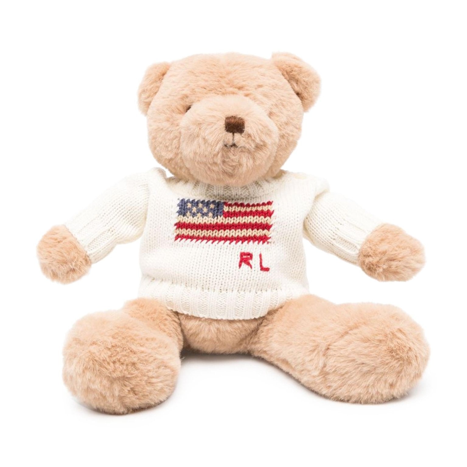 Orsetto Flag per bambini Polo Ralph Lauren Kids bianco con logo intarsiato - Rubino Kids