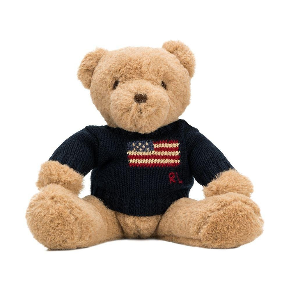 Orsetto Flag per bambini Polo Ralph Lauren Kids nero con logo intarsiato - Rubino Kids