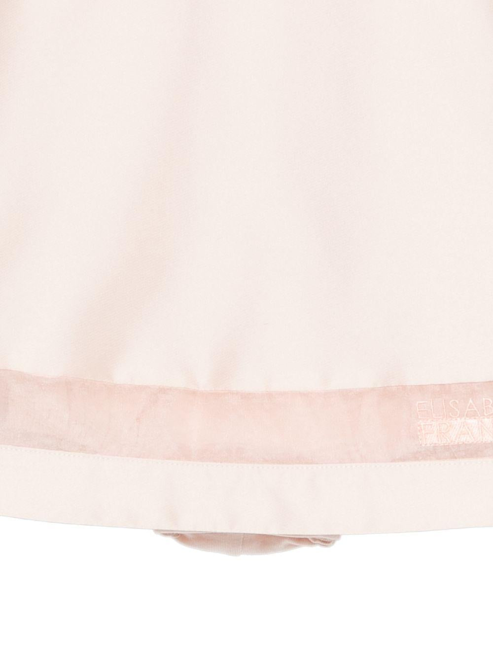 Pagliaccetto per neonata Elisabetta Franchi La Mia Bambina rosa con colletto alla Peter Pan - Rubino Kids