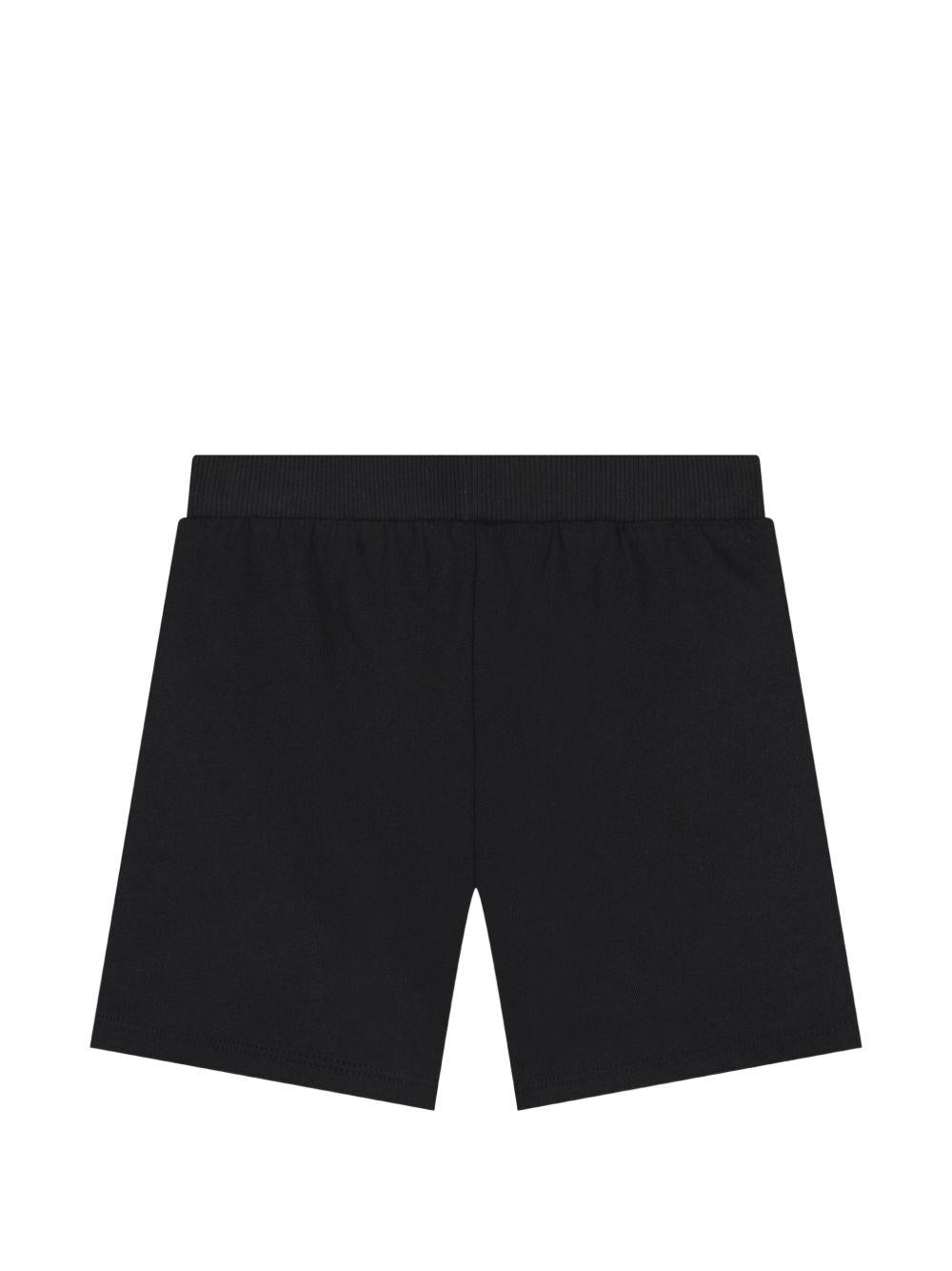 Pantaloncini per neonato Moschino Kids neri con stampa tre Teddy Bear - Rubino Kids