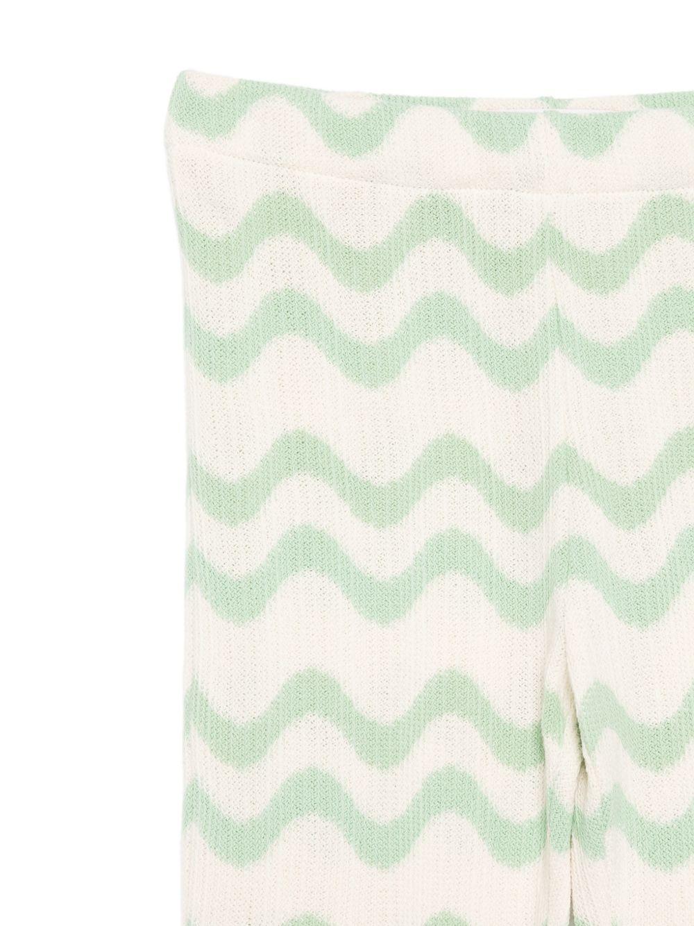 Pantaloni Gwenda per bambina MC2 Saint Barth multicolore con motivo a onde - Rubino Kids