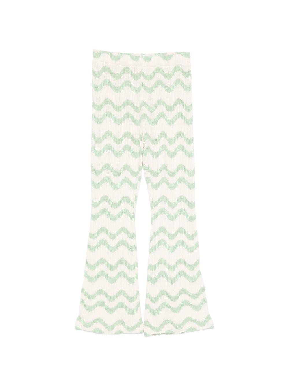 Pantaloni Gwenda per bambina MC2 Saint Barth multicolore con motivo a onde - Rubino Kids