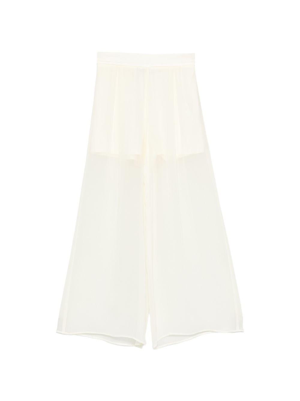 Pantaloni per bambina Alberta Ferretti Kids beige con gamba ampia - Rubino Kids