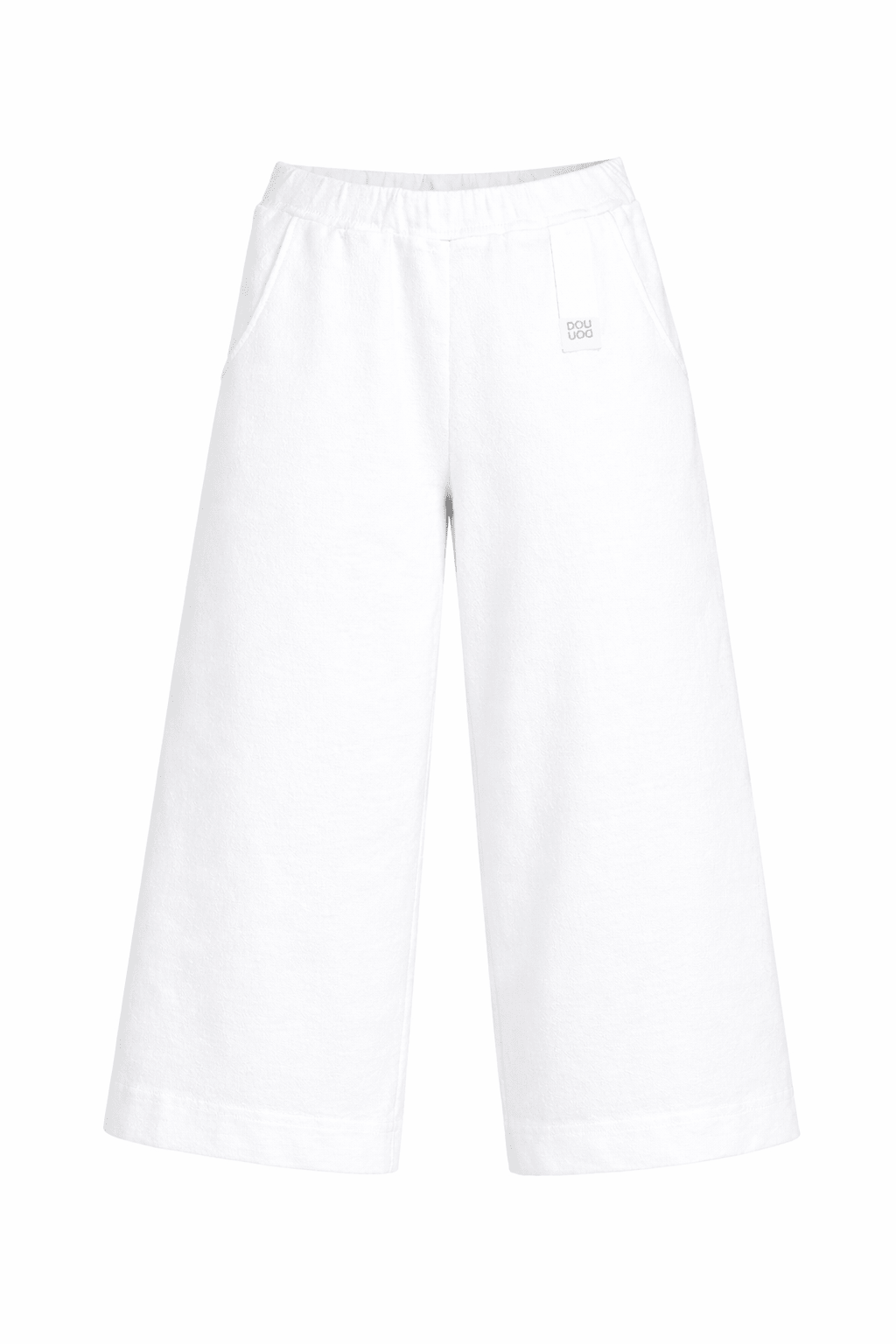 Pantaloni per bambina Douuod Kids bianchi con gamba larga - Rubino Kids