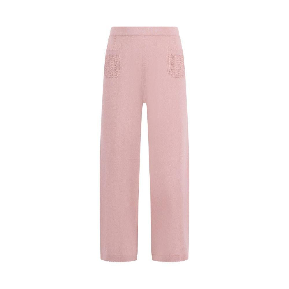 Pantaloni per bambina Emporio Armani Kids rosa con due tasche posteriori - Rubino Kids