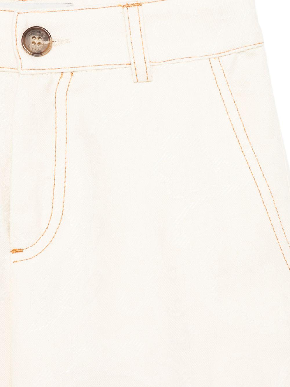 Pantaloni per bambina Etro Kids beige con bottoni - Rubino Kids