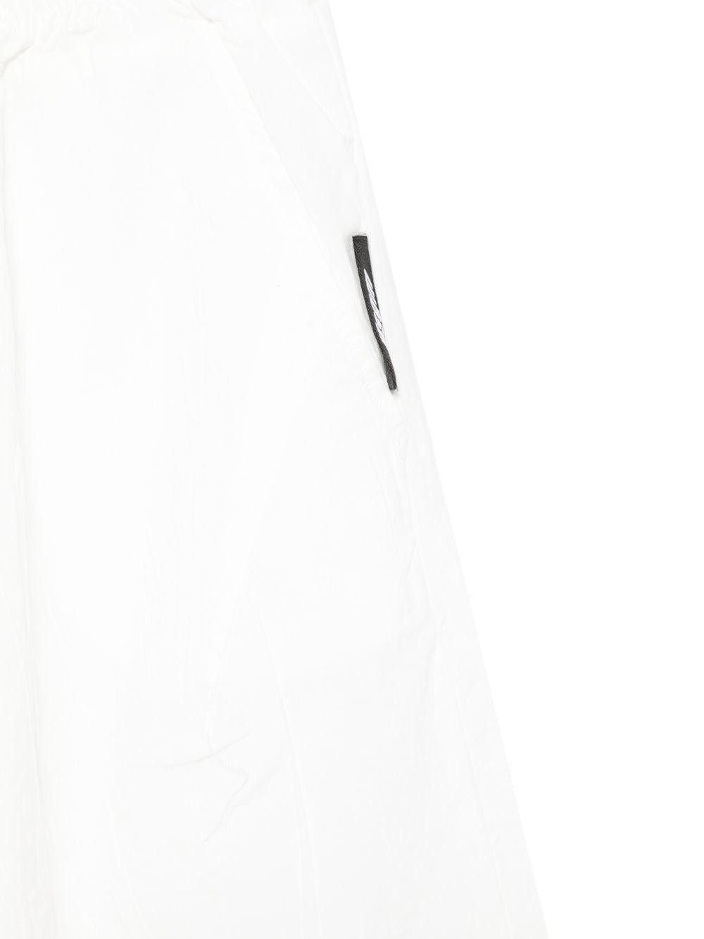 Pantaloni per bambina MSGM Kids bianchi con dettaglio logo - Rubino Kids