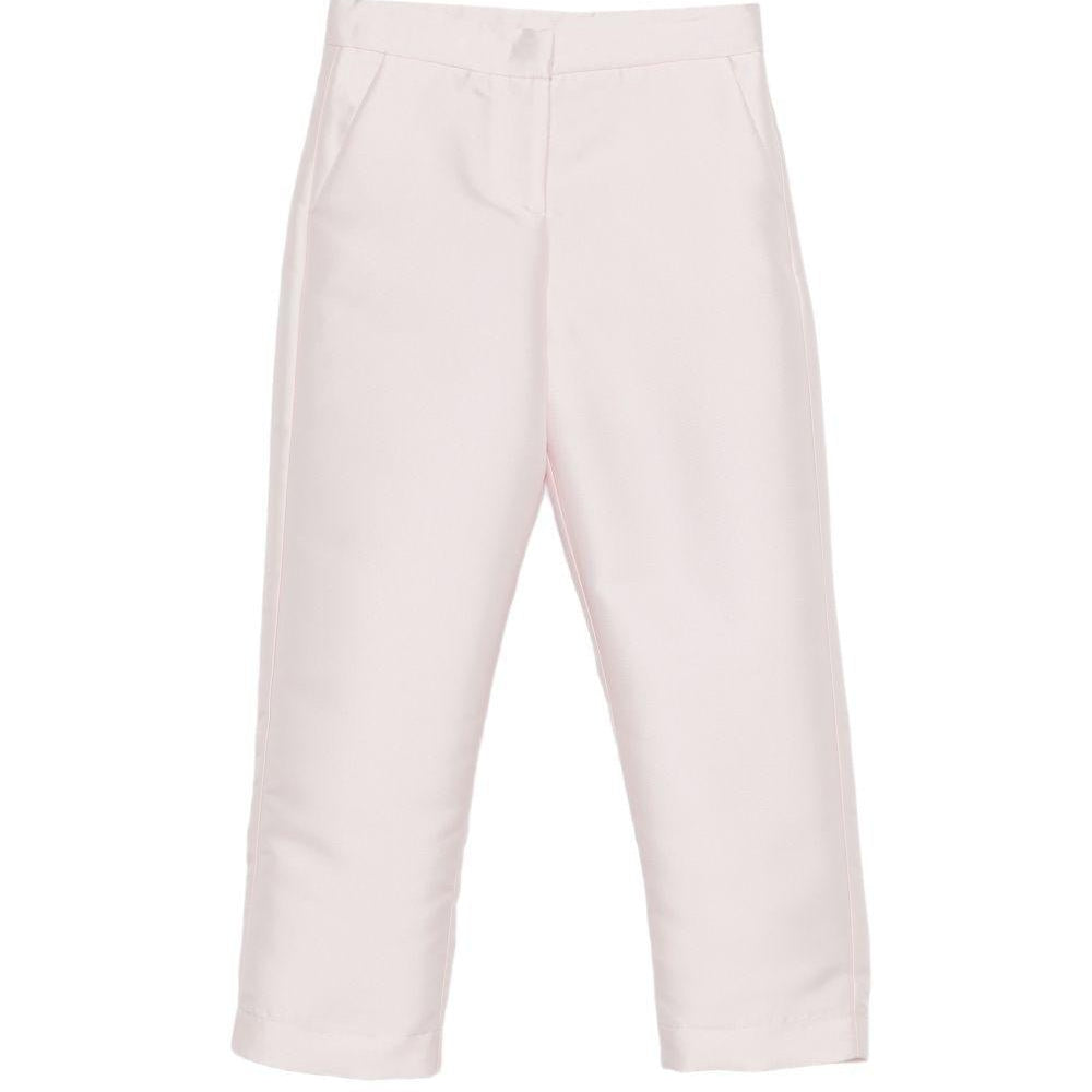 Pantaloni per bambina Simonetta rosa con tasche laterali - Rubino Kids