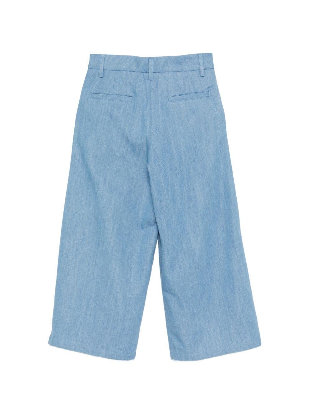 Pantaloni per bambino Balmain Kids azzurri con bottoni color oro - Rubino Kids