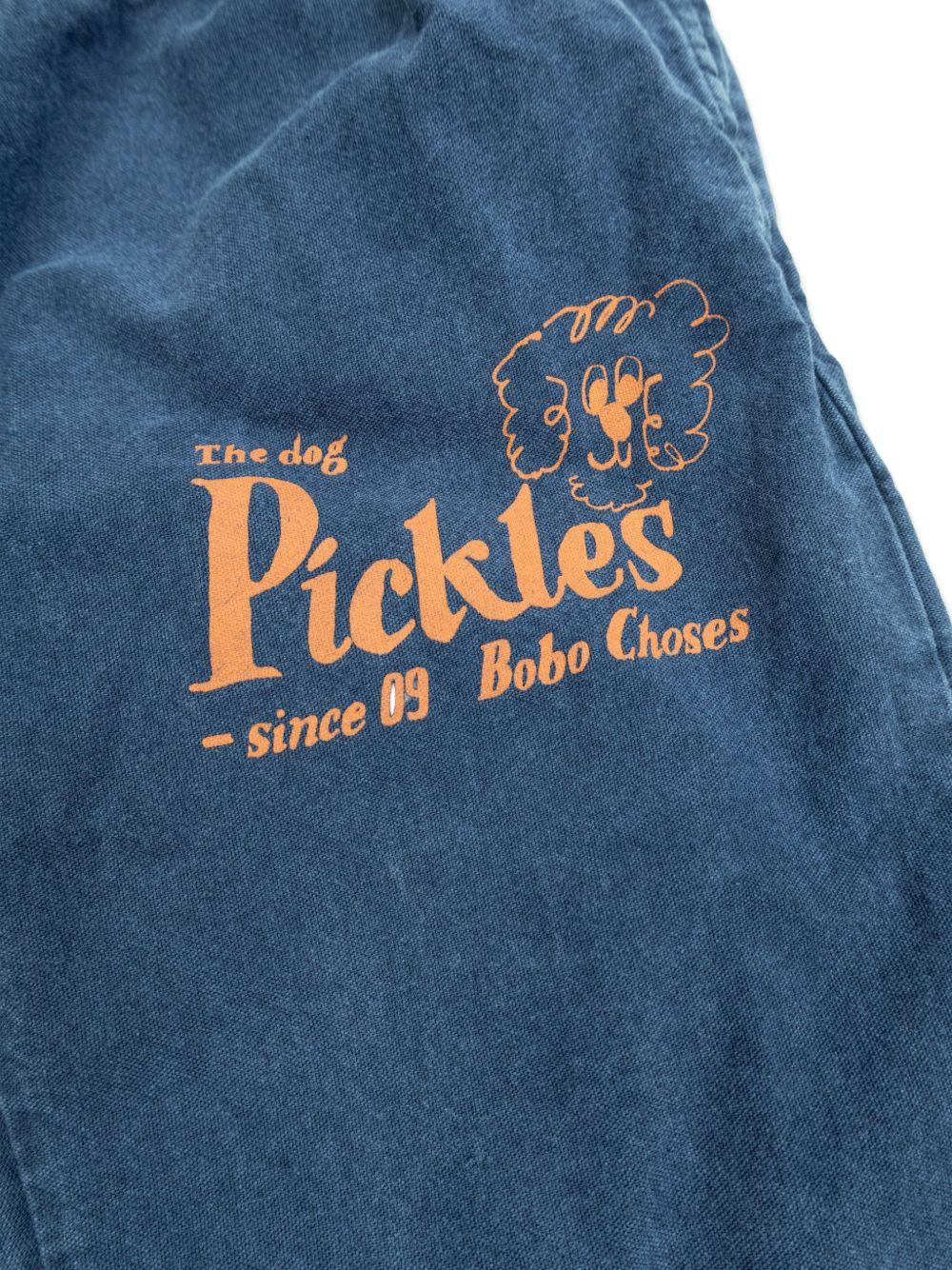 Pantaloni per bambino Bobo Choses blu con stampa "Pickles The Dog" - Rubino Kids