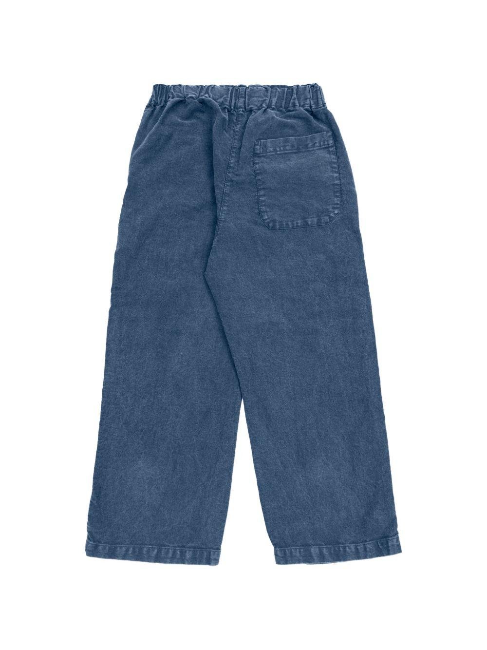 Pantaloni per bambino Bobo Choses blu con stampa "Pickles The Dog" - Rubino Kids