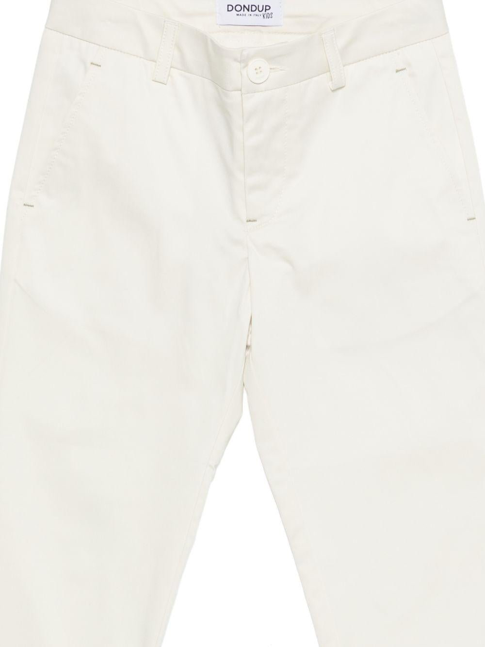 Pantaloni per bambino DONDUP Kids bianco con chiusura a bottone - Rubino Kids