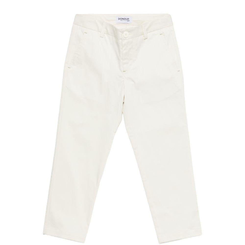 Pantaloni per bambino DONDUP Kids bianco con chiusura a bottone - Rubino Kids