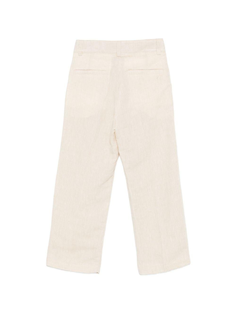 Pantaloni per bambino Fay Kids beige con logo ricamato sul retro - Rubino Kids