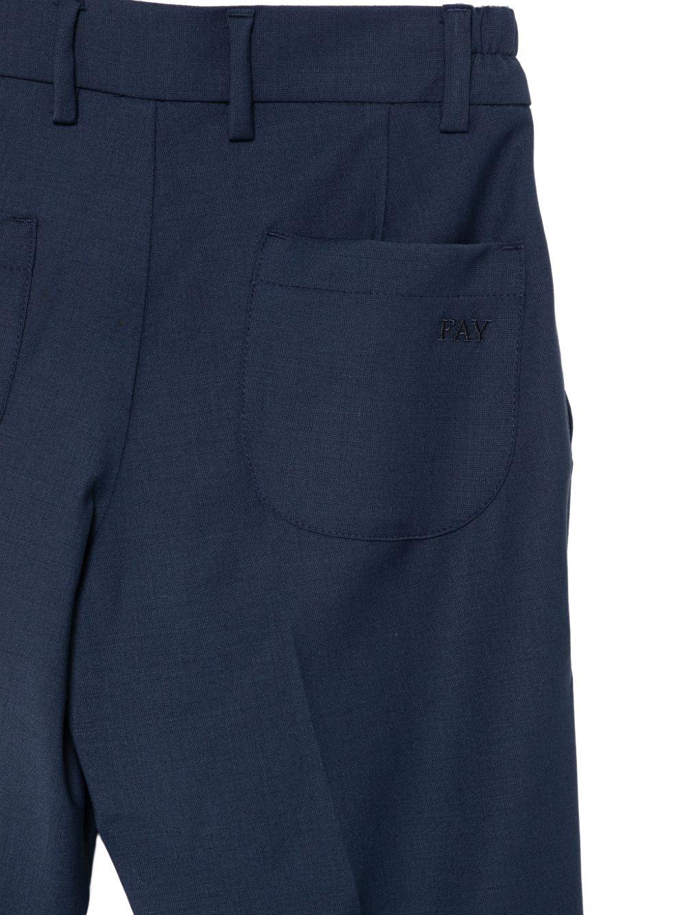 Pantaloni per bambino Fay Kids blu con passanti per cintura - Rubino Kids
