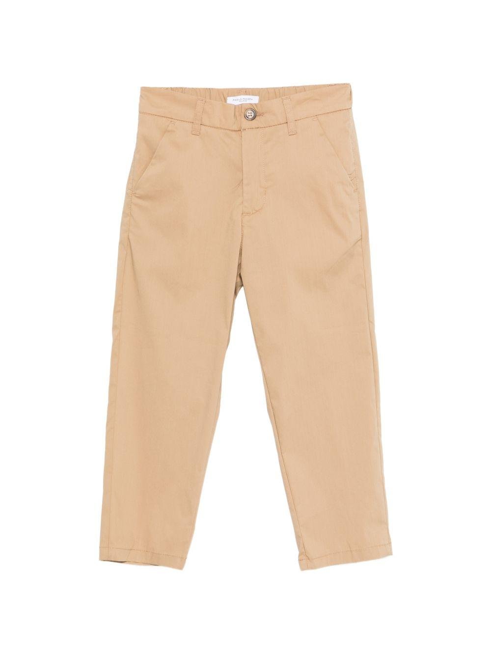 Pantaloni per bambino Paolo Pecora Kids beige con bottoni - Rubino Kids