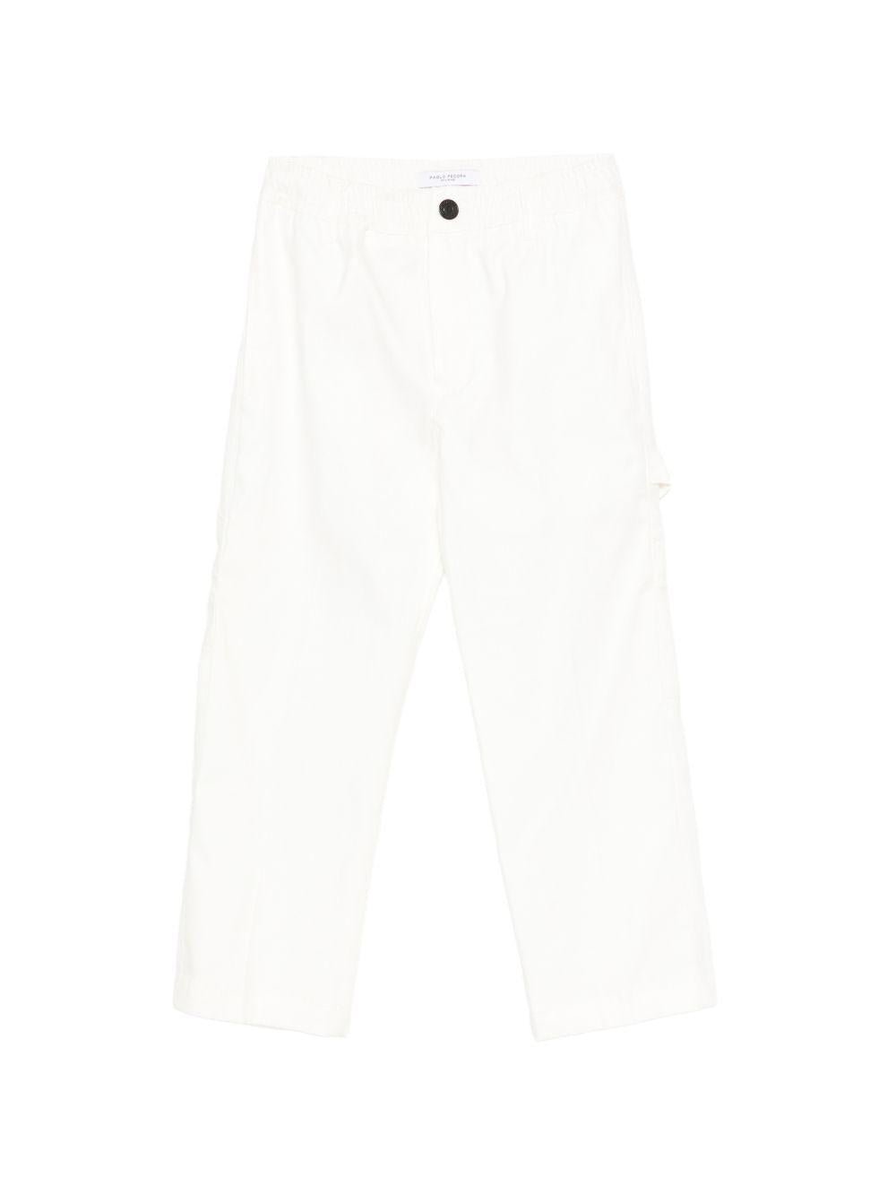 Pantaloni per bambino Paolo Pecora Kids bianchi con tasche - Rubino Kids