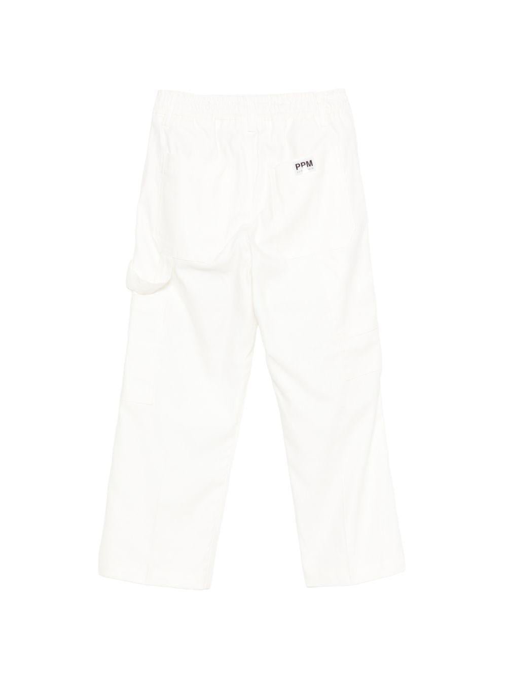 Pantaloni per bambino Paolo Pecora Kids bianchi con tasche - Rubino Kids