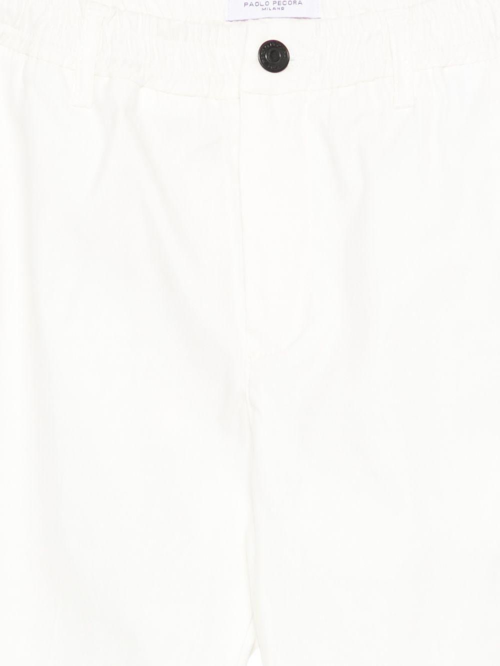 Pantaloni per bambino Paolo Pecora Kids bianchi con tasche - Rubino Kids