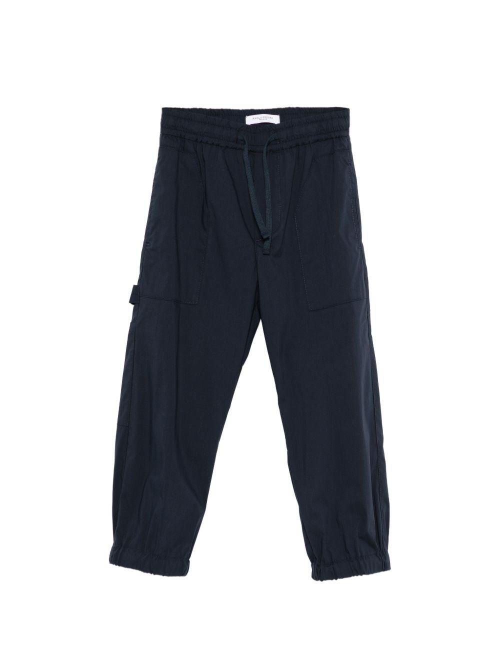 Pantaloni per bambino Paolo Pecora Kids blu con coulisse - Rubino Kids