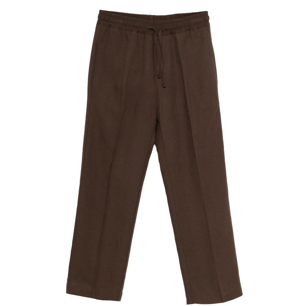 Pantaloni per bambino Paolo Pecora Kids marrone con coulisse - Rubino Kids