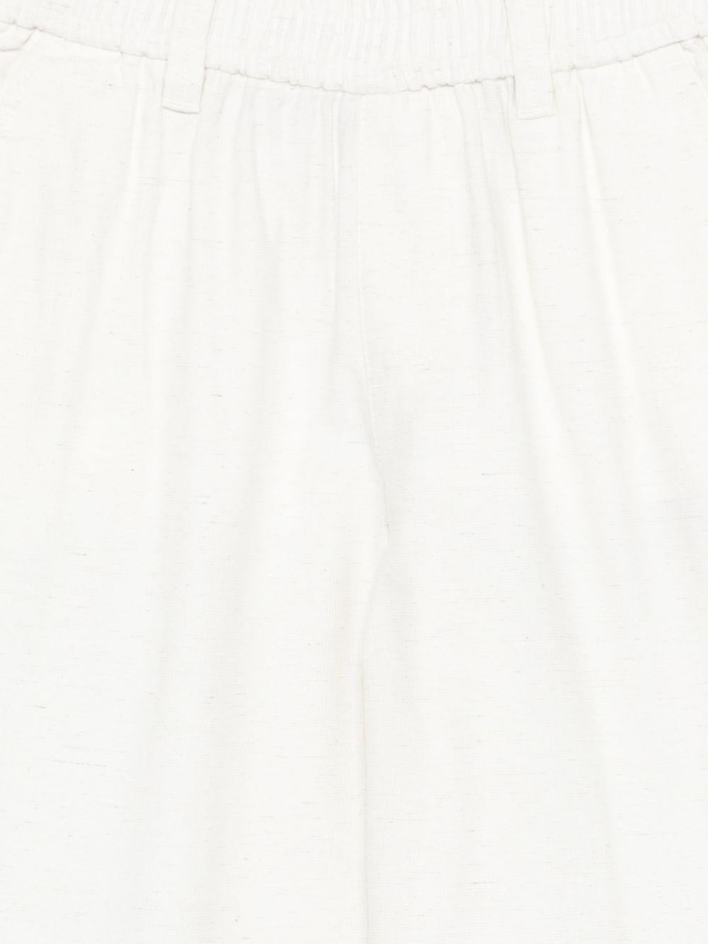 Pantaloni per bambino Trussardi Junior beige con vita elasticizzata - Rubino Kids