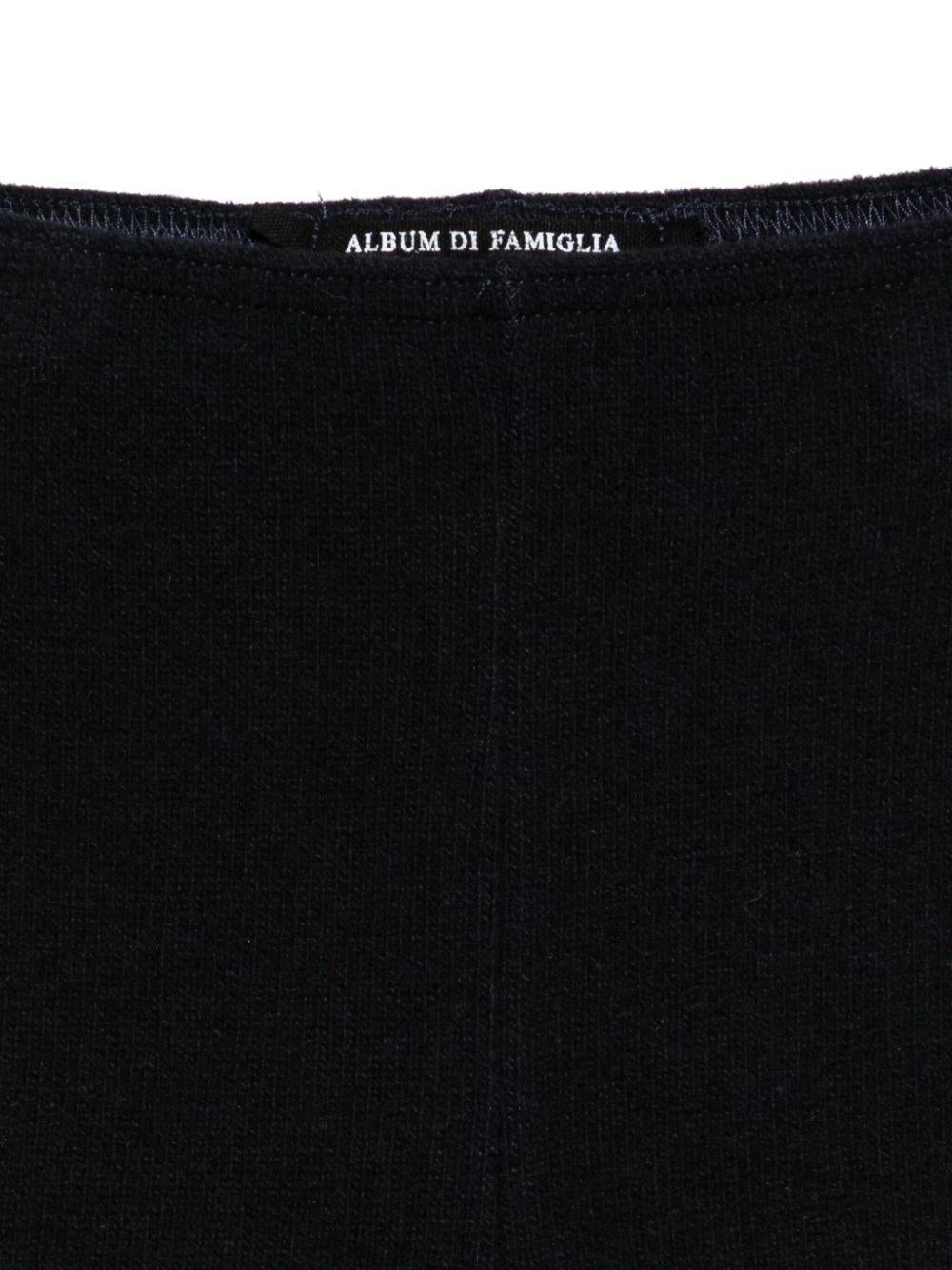 Pantaloni per neonata Album Di Famiglia Kids neri con elastico in vita - Rubino Kids